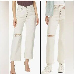 Levi's Rib Cage Distressed Straight Ankle Jeans